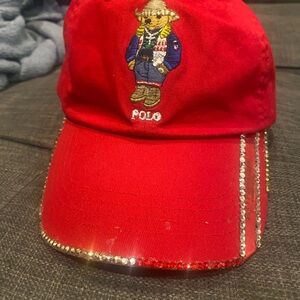 Polo by Ralph Lauren Red Cap with Embroidered Bear